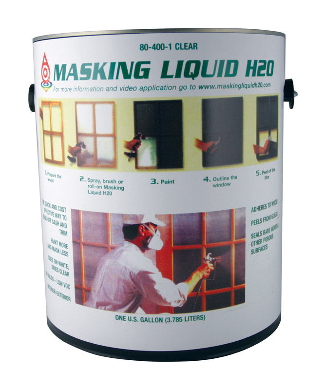 ASSOCIATED PAINT INC, Associated Paint Liquide de masquage acrylique transparent à base d'eau H2O 1 gal (paquet de 4).
