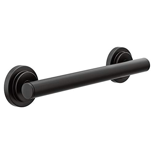 Moen, BARRE D'APPUI DESIGN 12" NOIR MAT