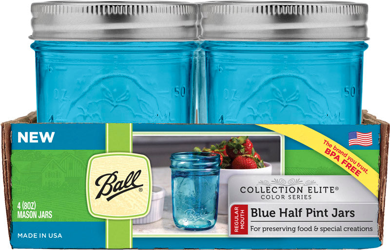 RUBBERMAID INC, Ball Collection Elite Regular Mouth Canning Jar 8 oz. 4 pk