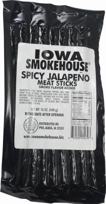Fumoir de l'Iowa, Bâtonnets de viande, Jalapeno épicé, 16 oz (paquet de 10)