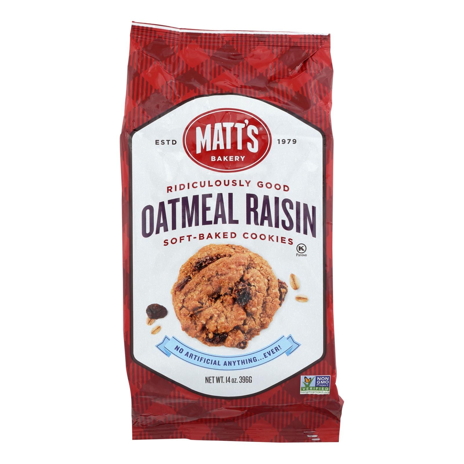 Biscuits de Matt, Biscuits à la farine d'avoine et aux raisins secs de la boulangerie Matt's - caisse de 6 - 14 OZ (paquet de 6)