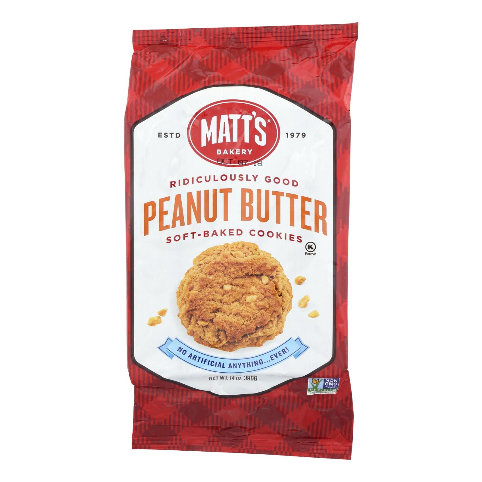 Biscuits de Matt, Biscuits au beurre d'arachide de la boulangerie Matt's - caisse de 6 - 14 OZ (paquet de 6)