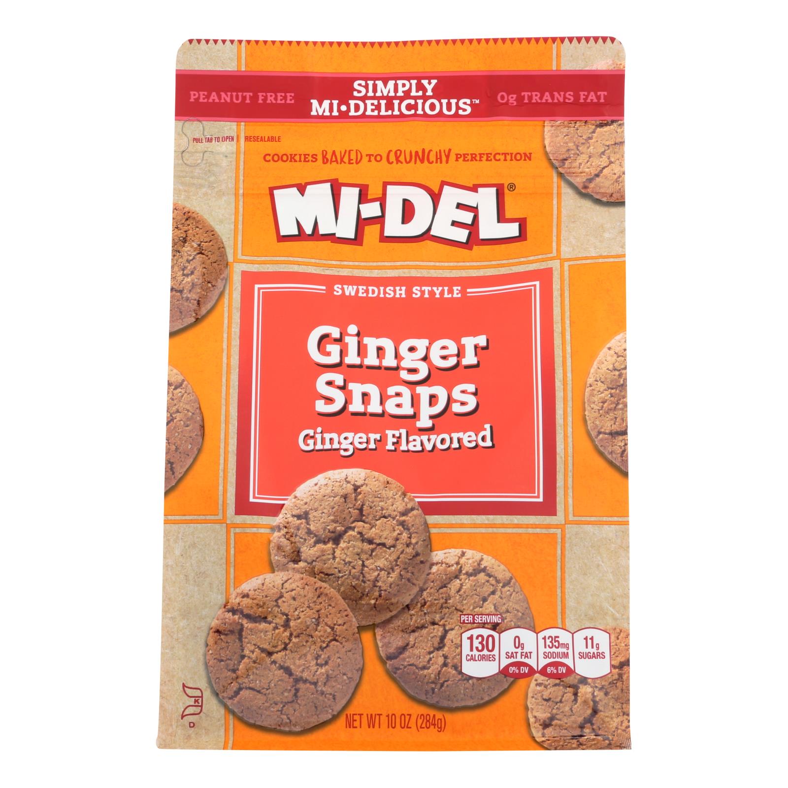 Midel, Biscuits au gingembre à saveur originale de Mi-Del's - caisse de 8 - 10 OZ (paquet de 8)