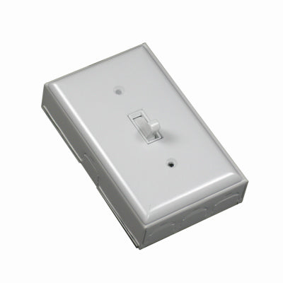 Wiremold Company, Boîte de sortie en métal avec interrupteur/kit d'interrupteur en façade, blanc