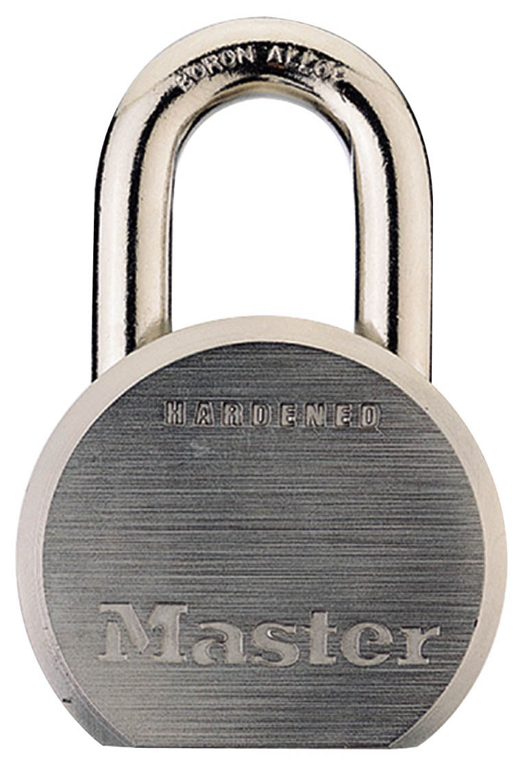 Master Lock Company Llc, Cadenas Master Lock en acier solide pour entrepreneurs 7/16 Dia. x 1-1/8 L x 2-1/2 W in.