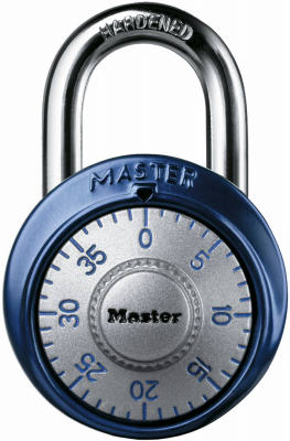 Master Lock Company Llc, Cadenas à combinaison à trois cadrans en acier de 1-7/8 po H x 1-3/16 po L x 1-3/4 po L Master Lock W Steel 3-Dial Combination Padlock 1 pk