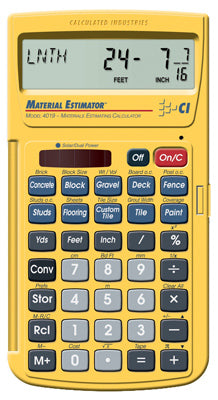 Industrie calculée, Calculateur d'estimation des matériaux