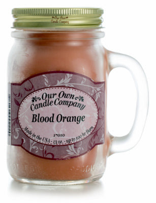 Our Own Candle Company, Chandelle Mason Jar, Orange sanguine, 13-oz.