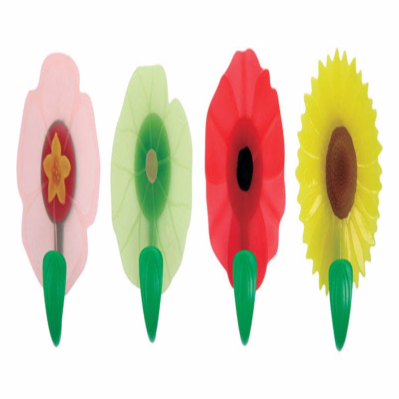 GROUPE CHARLES VIANCIN SAS, Charles Viancin 2 in. W x 2 in. L Assorted Colors Silicone Magnetic Flower Hooks (Pack of 24)