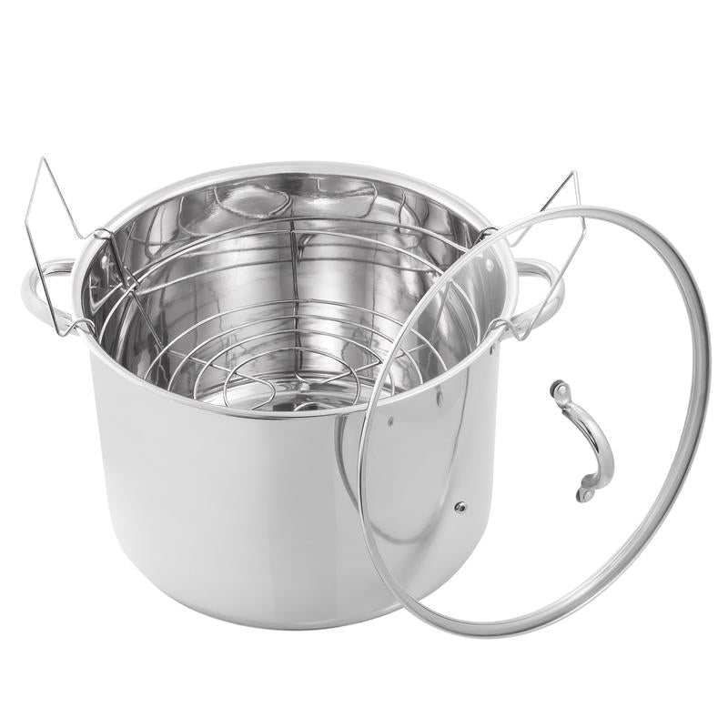 MCSUNLEY LLC, Cocotte en acier inoxydable McSunley 14.25 in. 21.5 qt Silver