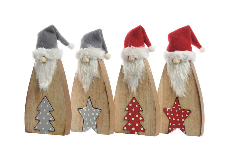 KAEMINGK INTERNATIONAL, Decoris Gnome rouge/vert avec chapeau de père Noël (paquet de 12)