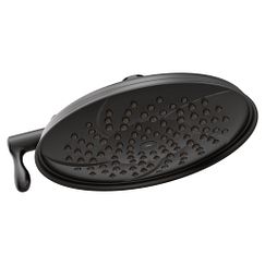 Moen, Douche de pluie noire matte à deux fonctions avec tête de pulvérisation de 9" de diamètre