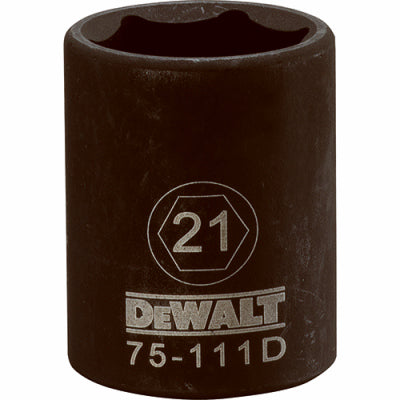 Stanley Consumer Tools, Douille à chocs métrique, 6 points, oxyde noir, 1/2-In. Drive, 21mm