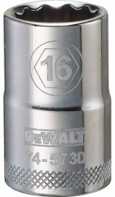 DeWalt, Douille courte métrique, 12 points, 1/2-In. Drive, 16mm