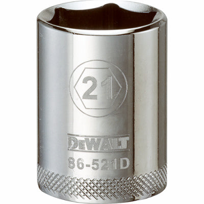 DeWalt, Douille courte métrique, 6 points, 1/2-In. Drive, 21mm