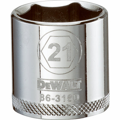 DeWalt, Douille courte métrique, 6 points, 3/8-In. Drive, 21mm