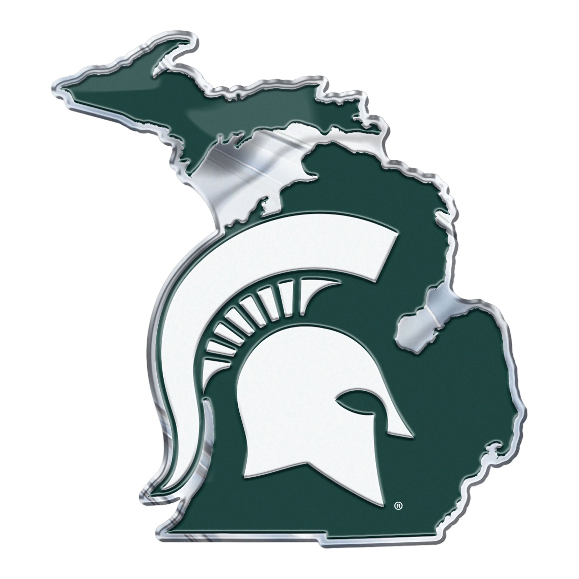 FANMATS, Emblème en aluminium de l'équipe de l'Université de l'État du Michigan