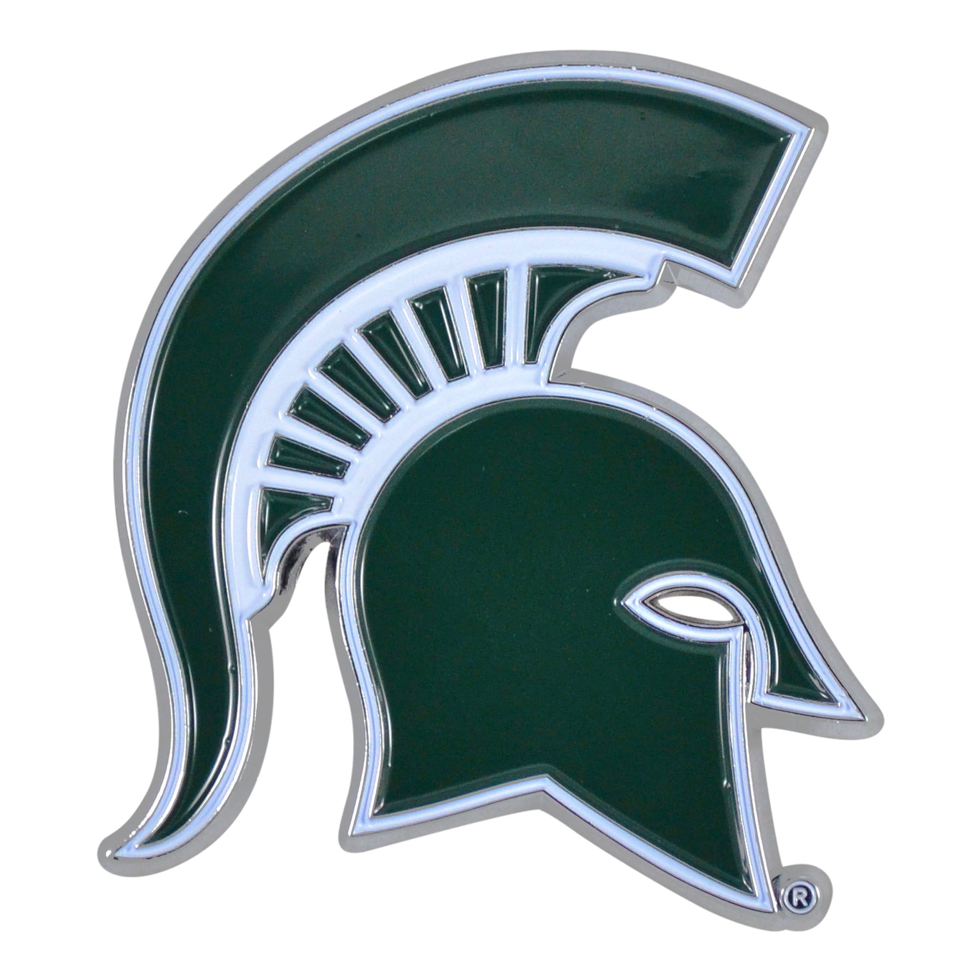 FANMATS, Emblème métallique de l'Université de l'État du Michigan en couleur 3D