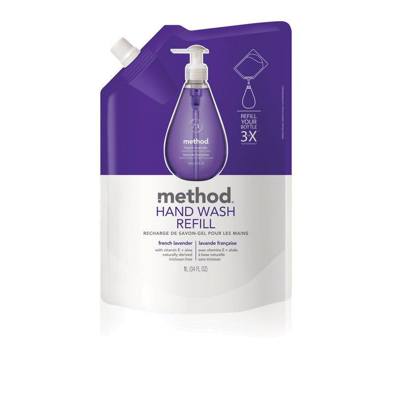 MÉTHODE PROD, Gel lavant pour les mains Method French Lavender Scent 34 oz (paquet de 6)