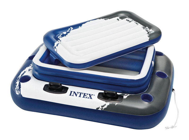 ACE TRADING - INTEX XIA, Glacière flottante en plastique bleu/blanc Intex