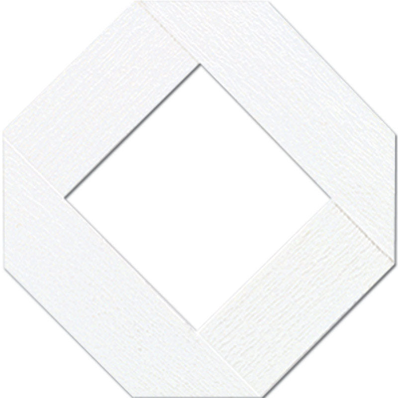 AVON PLASTICS, Grid Axcents Panneau de treillis en plastique blanc de 48 po. W X 8 ft. L Panneau treillis en plastique blanc