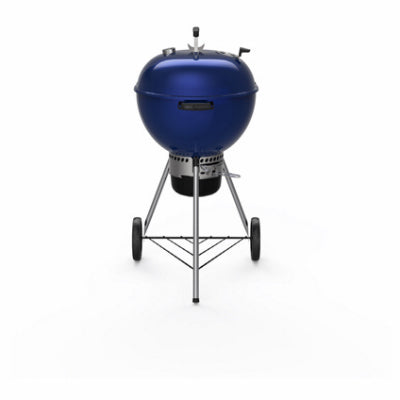 Weber, Gril à charbon de bois Master Touch avec grille de barbecue à charnières, bleu, 22 po.