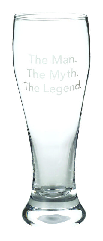 HALLMARK MARKETING COMPANY LLC, Hallmark L'homme. Le Mythe. The Legend Drinking Glass Glass 1 pk (Pack of 2)