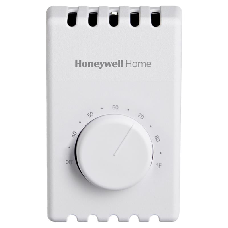 HONEYWELL INC, Honeywell Heating Dial Square White Baseboard Thermostat 6-3/8 in.