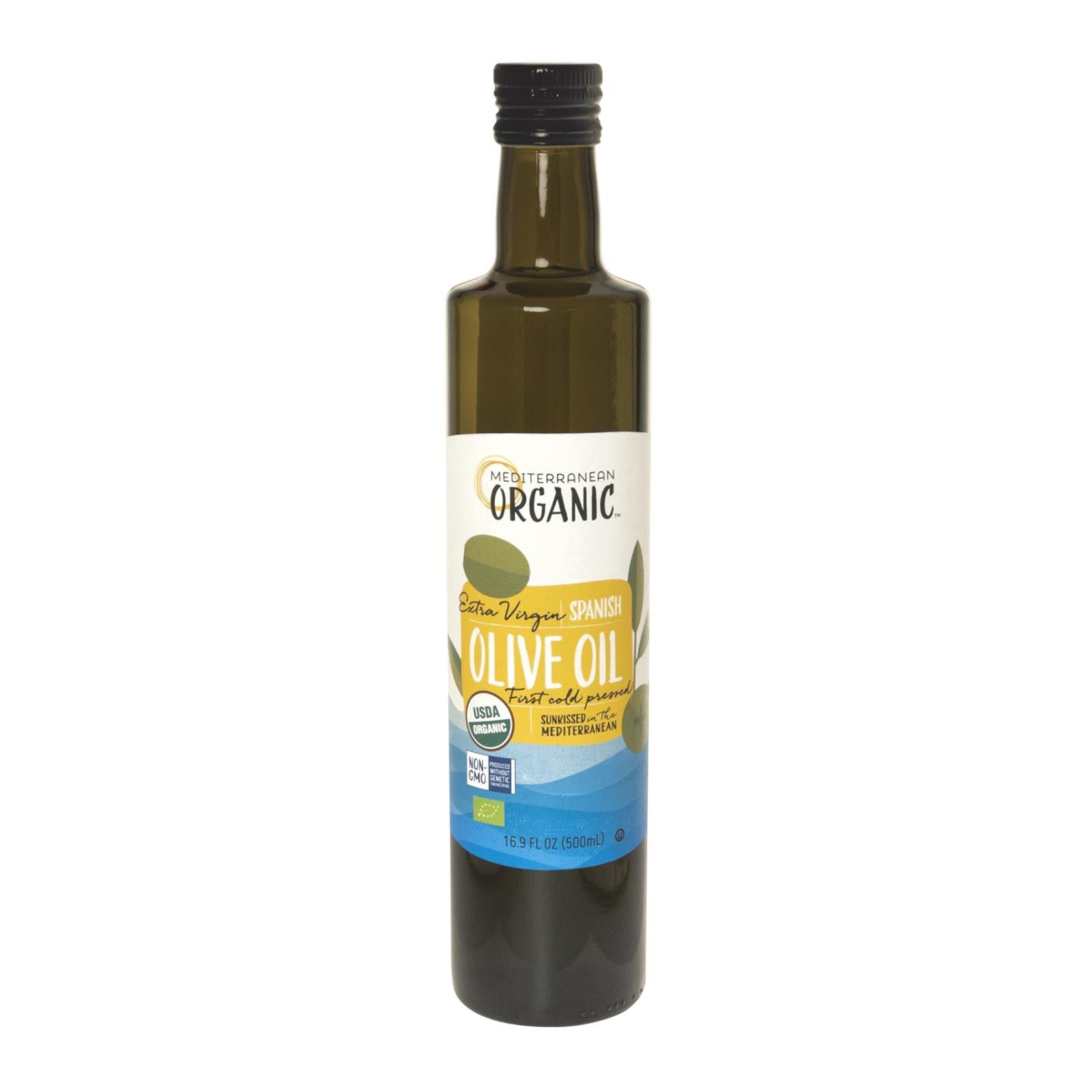 Méditerranéen Bio, Huile d'olive extra vierge biologique méditerranéenne - caisse de 6 - 16.9 FZ (paquet de 6)