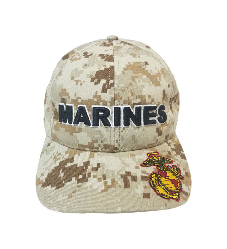 JWM WHOLESALE INC, JWM U.S. Marines Logo Baseball Cap Digital Camouflage One Size Fits All (Pack de 6)