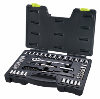 Groupe d'outils Apex-Asie, Jeu d'outils de mécanicien, SAE et métrique, 1/4 x 3/8-In. Drive, 54-Pc.