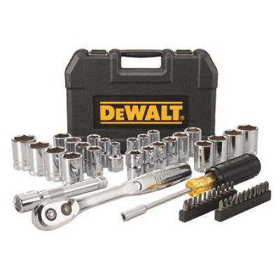 DeWalt, Jeu d'outils de mécanicien, finition chromée résistante à la corrosion, 49 pièces