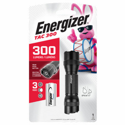 Eveready Battery Co, Lampe de poche LED en métal, 2 modes d'éclairage, 300 lumens, clip ajustable
