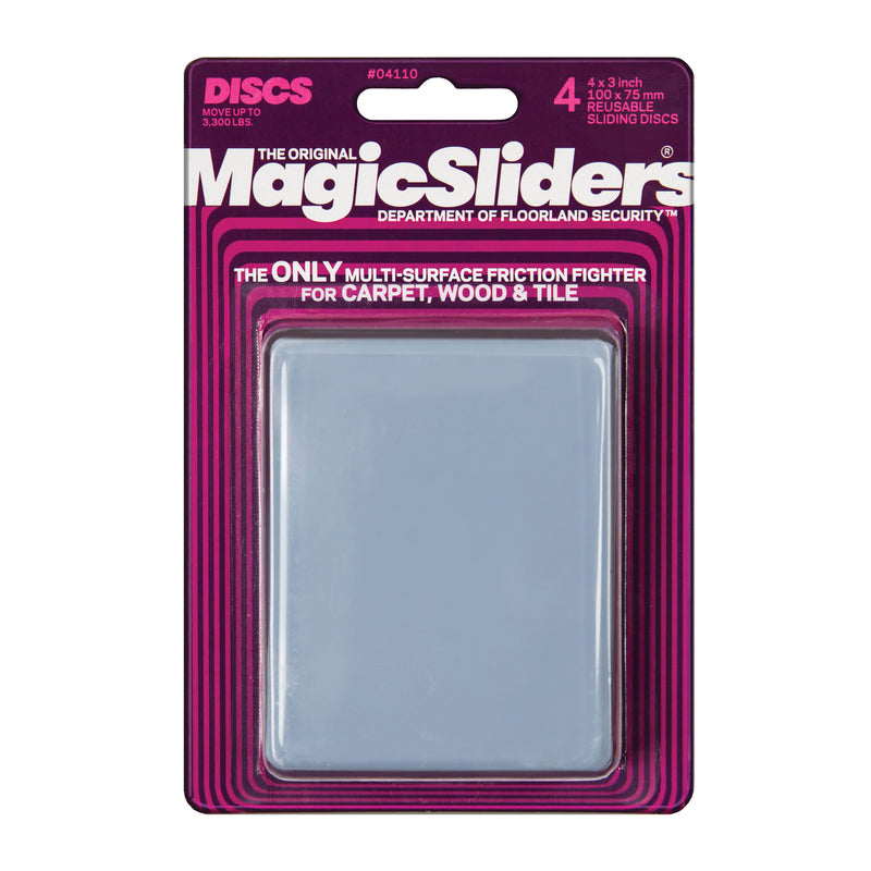 COULISSEAUX MAGIQUES, Magic Sliders Disques coulissants en plastique gris (paquet de 3)