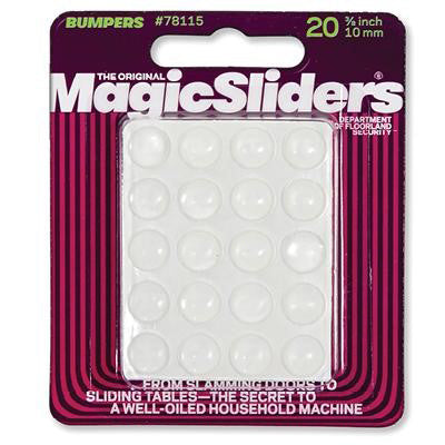 CURSEURS MAGIQUES, Magic Sliders Vinyl Clear Self Adhesive Round Shape Bumper Pads 3/8 W x 3/8 L in. (paquet de 6)