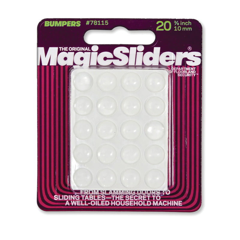 CURSEURS MAGIQUES, Magic Sliders Vinyl Clear Self Adhesive Round Shape Bumper Pads 3/8 W x 3/8 L in. (paquet de 6)