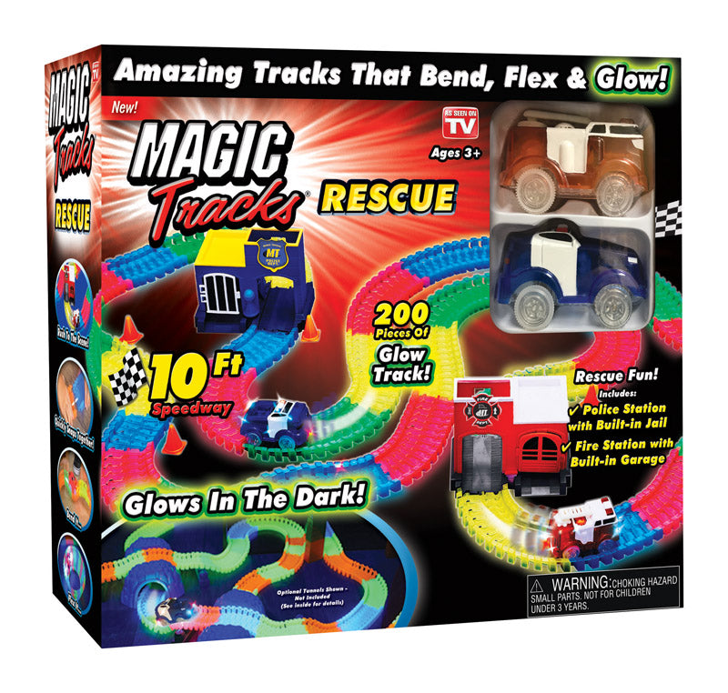 ONTEL PRODUCTS CORP, Magic Tracks As Seen On TV Car Race Tracks Metal/Plastic/Polyester Multi-Colored 200 pc.
