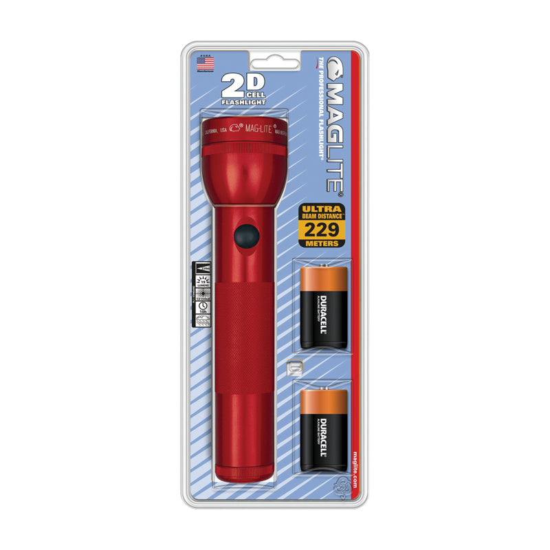 MAG INSTRUMENT INC, Maglite 19 lm Rouge Xenon Flashlight D Battery