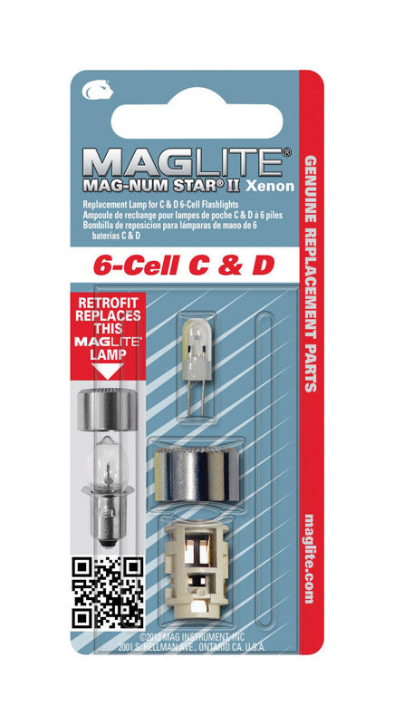 MAG INSTRUMENT INC, Maglite Mag-Num Star II 6-Cell Xenon C& D Bulb Bi-Pin Base