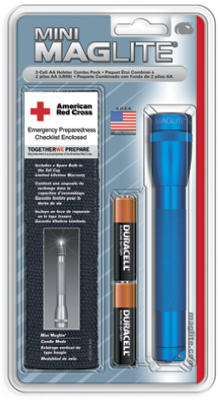 MAG INSTRUMENT INC, Maglite Mini 14 lm Blue Incandescent Flashlight/Holster Combo Pack AA Battery