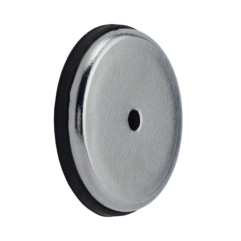 MASTER MAGNETICS INC, Magnet Source .625 in. L X 2.875 in. W Silver Round Base Magnet 55 lb. pull 1 pc