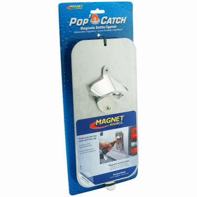La source Magnet, Magnet Source Silver Stainless Steel Manual Magnetic Bottle Opener (Pack of 4) (Décapsuleur magnétique manuel en acier inoxydable)