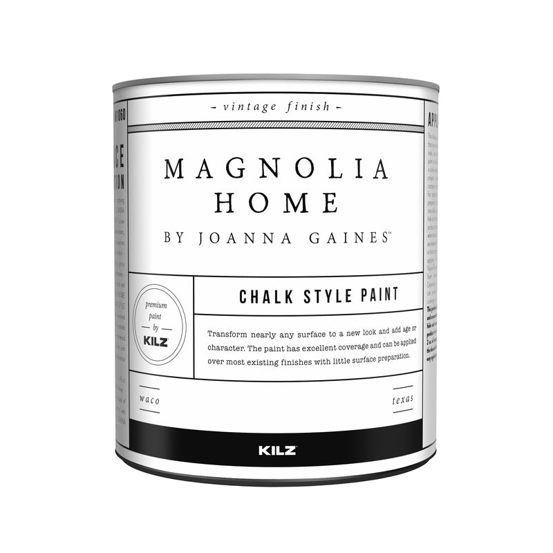 MASTERCHEM INDUSTRIES, Magnolia Home by Joanna Gaines KILZ Flat Chalk Finish Tint Base Base 3 Acrylic Furniture Paint (Pack of 6)