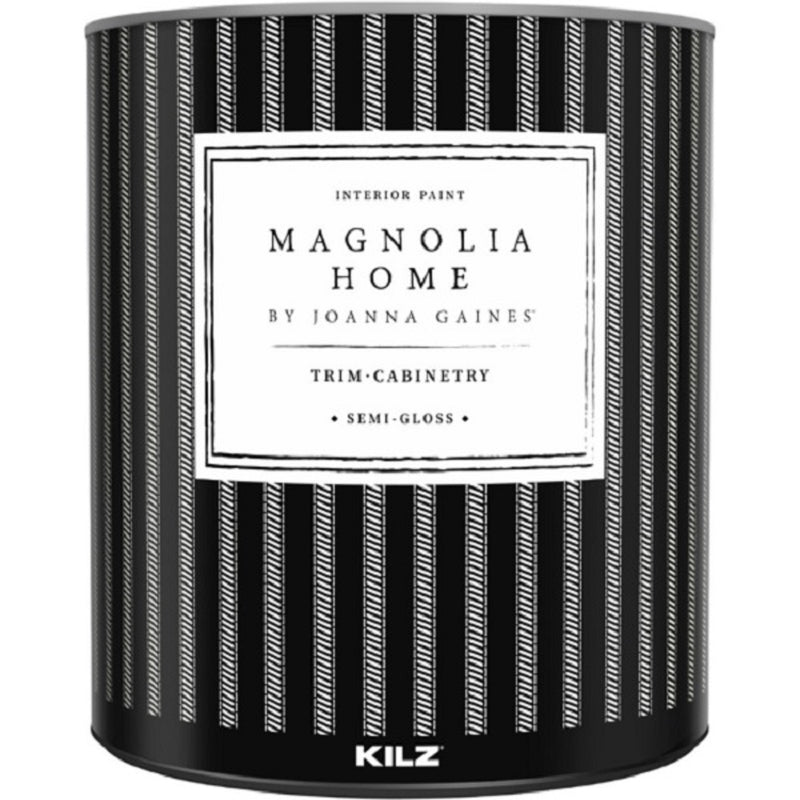 Maison Magnolia, Magnolia Home by Joanna Gaines KILZ peinture acrylique semi-brillante pour armoires et garnitures, base 3 styrène, blanc (paquet de 6)