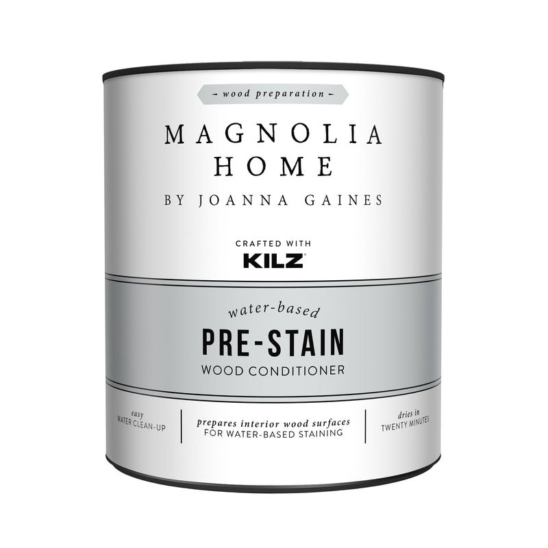 INDUSTRIES MASTERCHEM, Magnolia Home by Joanna Gaines Kilz Transparent Flat Clear Water-Based Pre Stain Wood Conditioner 1 (Pack de 6)