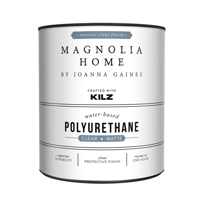 INDUSTRIES MASTERCHEM, Magnolia Home by Joanna Gaines Kilz Transparent Matte Clear Water-Based Polyurethane 1 qt (Pack de 6)
