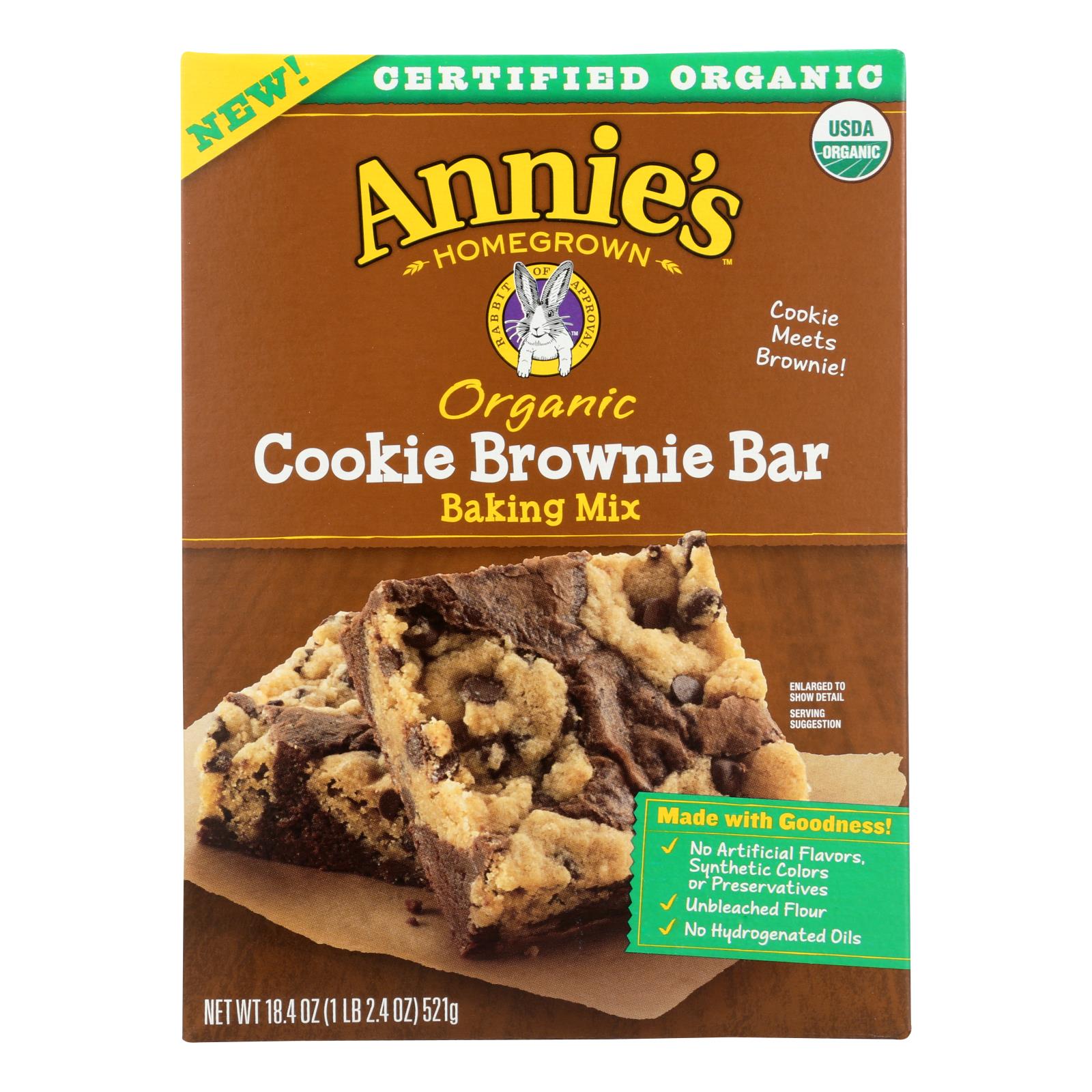 Annie's Homegrown, Make Annie's Cookie Bars, Brownie And - Case of 8 - 18.4 OZ (Pack of 8)