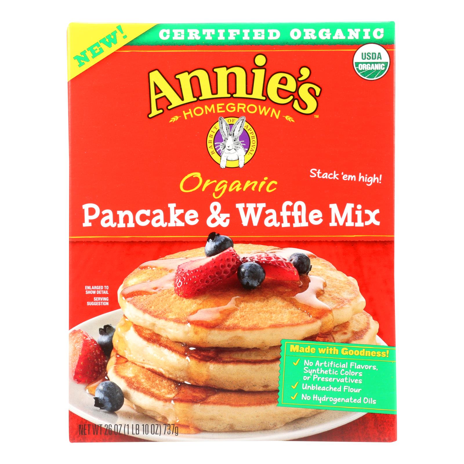 Annie's Homegrown, Make Annie's Organic Pancake & Waffle Mix And - Case of 8 - 26 OZ (Pack of 8)