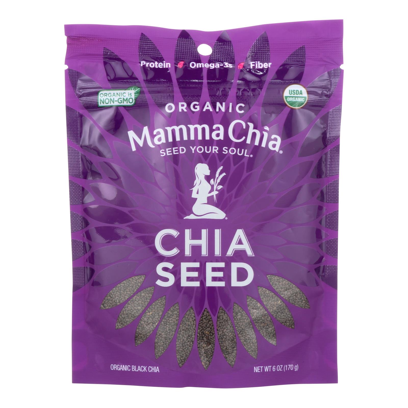 Mamma Chia, Mamma Chia Graines noires biologiques - caisse de 8 - 6 oz (paquet de 8)