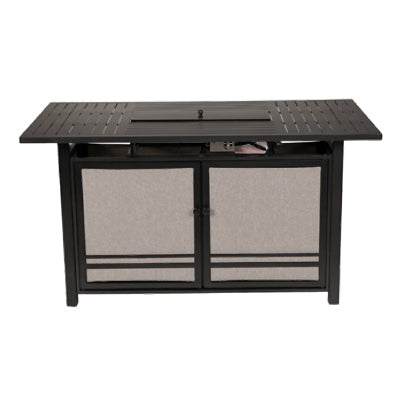 Four Seasons Courtya, Manhattan LP Gas Fire Pit Table, aluminium gris anthracite, 66 x 36-In.